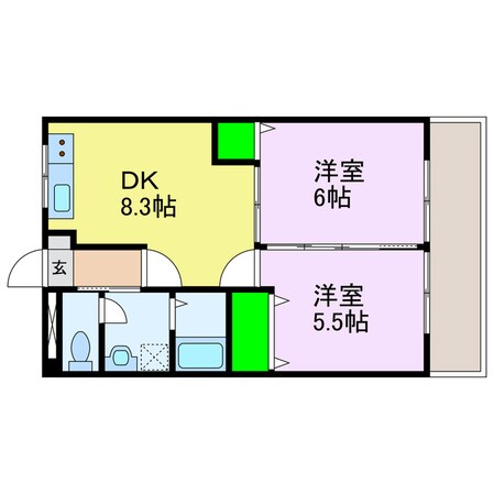 アクアベール松末の物件間取画像